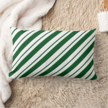 Christmas Candy Cane Stripes in Green and White 