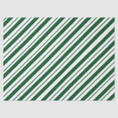 Christmas Candy Cane Stripes in Green and White  薄葉紙 (正面)