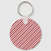 Christmas Candy Cane Stripes keychain キーホルダー (正面)