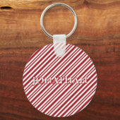 Christmas Candy Cane Stripes keychain キーホルダー (裏面)