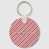 Christmas Candy Cane Stripes keychain キーホルダー (裏面)