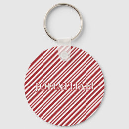 Christmas Candy Cane Stripes keychain キーホルダー