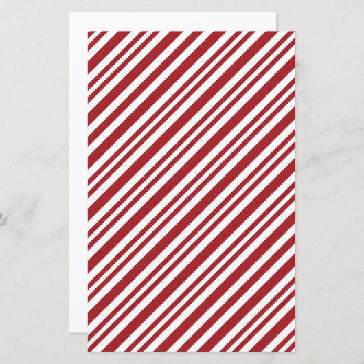 Christmas Candy Cane Stripes Scrapbook Paper (正面/裏面)
