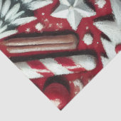 Christmas Candy Cane Tree Presents Red Decoupage 薄葉紙 (詳細)