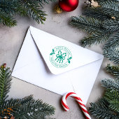 Christmas Candy Cane Wood Art Stamp セルフインキングスタンプ