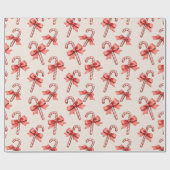 Christmas Candy Canes ラッピングペーパー (フラット)