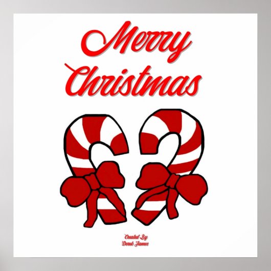 Christmas Candy Canes Poster ポスター (正面)