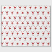 Christmas Candy Canes Tied with Bows ラッピングペーパー (フラット)