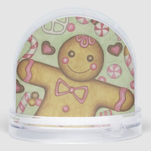 Christmas Candy Gingerbread Cookies Snow Globe  (裏面)