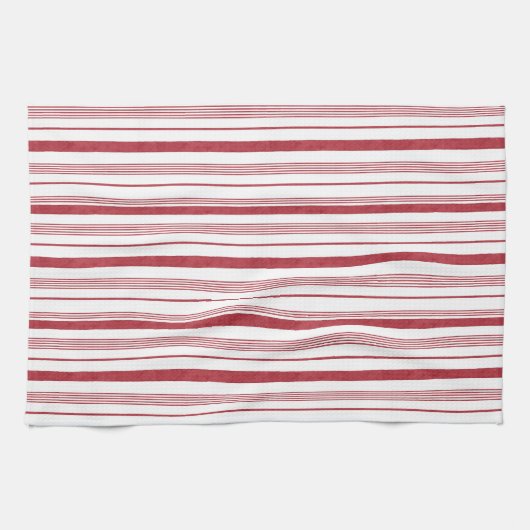 Christmas Candy Striped Kitchen Towels キッチンタオル (横)
