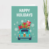 Christmas Car Holiday Card カード (正面)