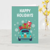 Christmas Car Holiday Card カード (黄色い花)