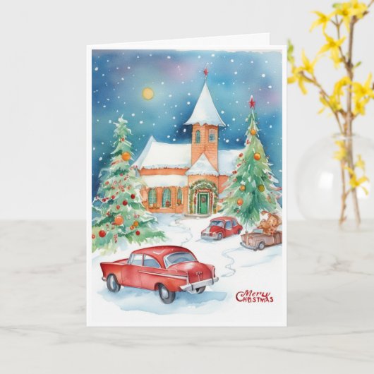 Christmas card カード (黄色い花)