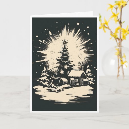 Christmas card カード (黄色い花)