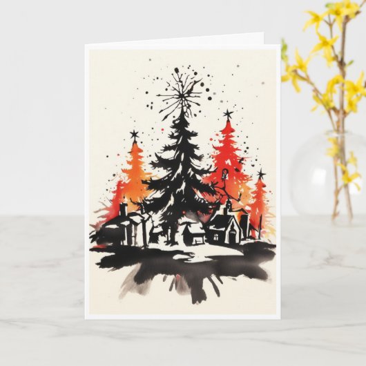 Christmas card カード (黄色い花)