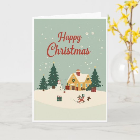Christmas card カード (黄色い花)