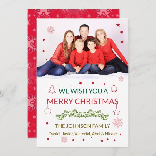 Christmas Card 招待状 (正面/裏面)