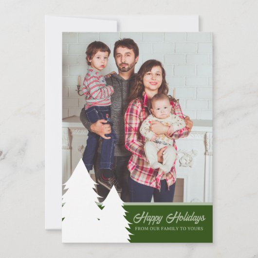 Christmas Card 2024 Green Tree Pattern  シーズンカード (正面)