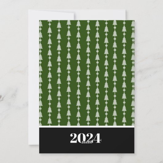 Christmas Card 2024 Green Tree Pattern シーズンカード (裏面)