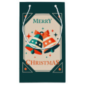 Christmas Card - Christmas Jingle Bells and Stars スモールペーパーバッグ (裏面)