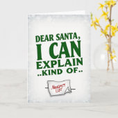 Christmas Card Dear Santa I Can Explain Kind Of カード (黄色い花)