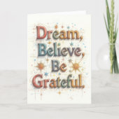Christmas Card - Dream, Believe, Be Grateful (A) カード (正面)