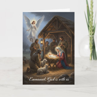 Christmas card - Emmanuel God is with us カード