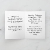 Christmas card - Emmanuel God is with us カード (内部)