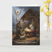 Christmas card - Emmanuel God is with us カード (黄色い花)
