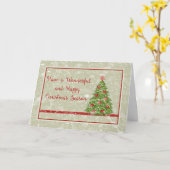 Christmas Card for Anyone Light Green & Tree カード (黄色い花)