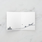 Christmas card, fox and friends, folding シーズンカード (内部)