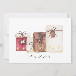 Christmas card gifts and lights 招待状