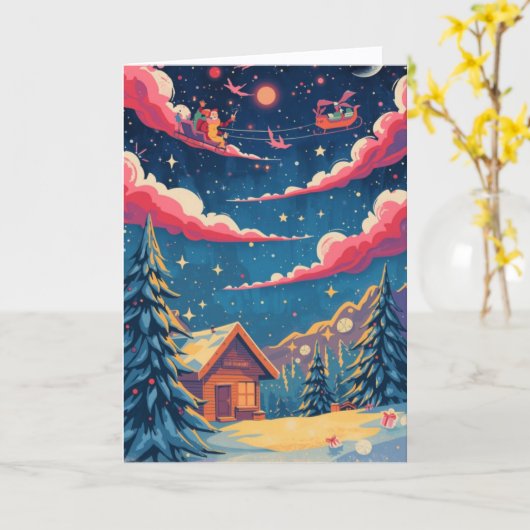 Christmas Card - Holiday Magic カード (黄色い花)