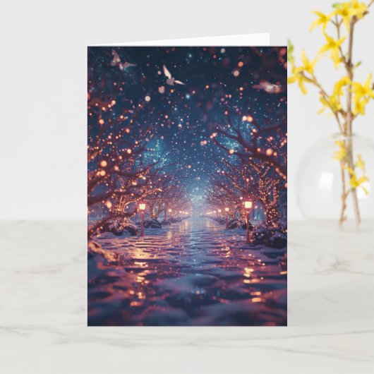 Christmas Card - Hope and Peace カード (黄色い花)