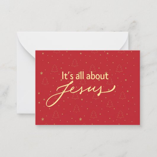 Christmas Card: It's all about Jesus #2 ノートカード (正面)