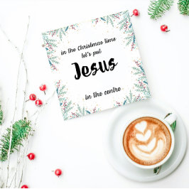 Christmas Card:  Let's put Jesus in the centre シーズンカード