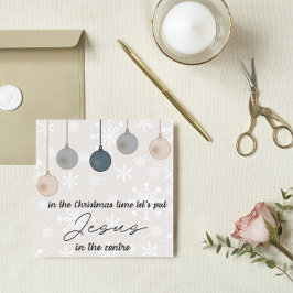 Christmas Card:  Let's put Jesus in the centre Hol シーズンカード