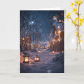 Christmas Card - Light, Bright and White カード (黄色い花)