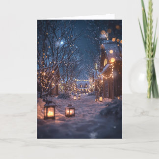 Christmas Card - Light, Bright and White カード