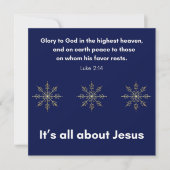 Christmas Card: Luke 2:14, Bible Verse Card シーズンカード (正面)
