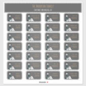 Christmas Card Mailing List Label Set Llama Sheep  シール (シート)