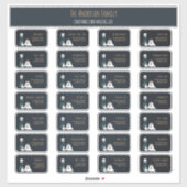 Christmas Card Mailing List Label Set Llama Sheep シール (シート)