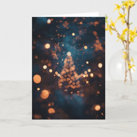 Christmas Card - Merry and Bright カード (黄色い花)