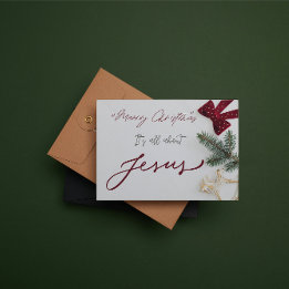 Christmas Card: Merry Christmas it's about Jesus. ノートカード