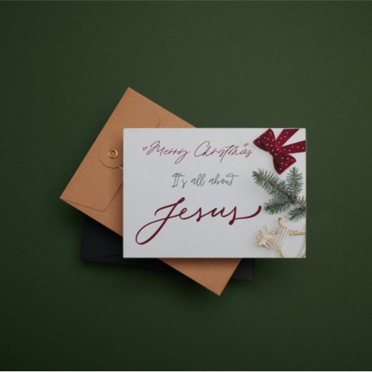 Christmas Card: Merry Christmas it's about Jesus. ノートカード