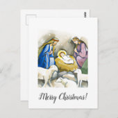 Christmas Card Merry Christmas Wishes Bethlehem  F ポストカード (正面/裏面)