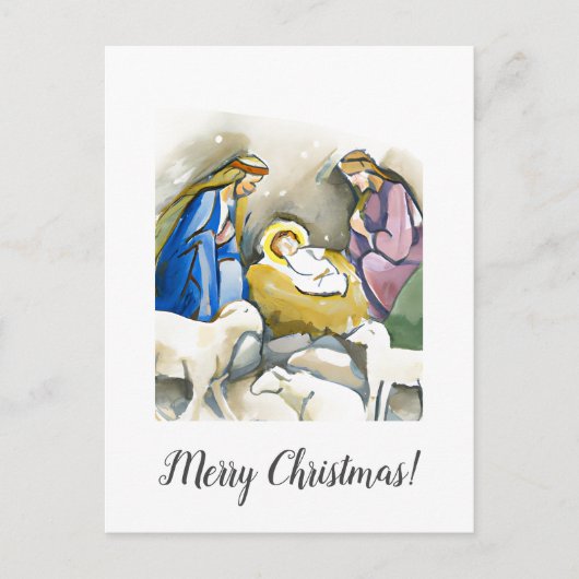Christmas Card Merry Christmas Wishes Bethlehem  F ポストカード (正面)