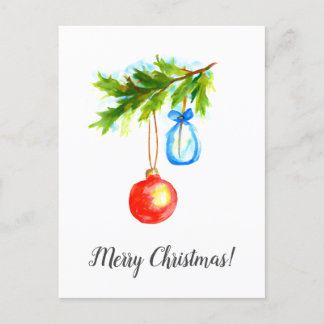 Christmas Card Merry Christmas Wishes Ornatments   ポストカード