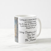 Christmas Card Mug with Snowy Village Design コーヒーマグカップ (正面右)