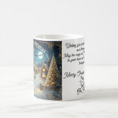 Christmas Card Mug with Snowy Village Design コーヒーマグカップ (中央)